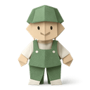 Paper construction worker